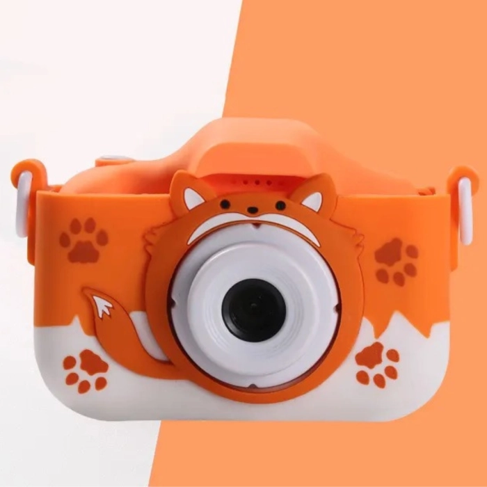 Aparat fotograficzny cyfrowy dla dzieci 40 mpx - Lisek + Karta 32 GB (Rudy)