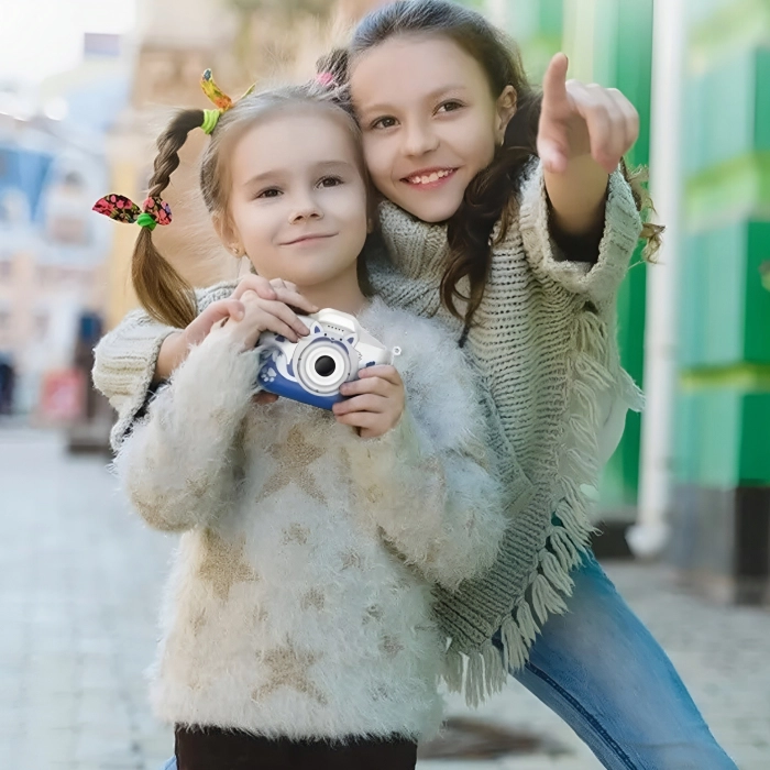 Aparat fotograficzny cyfrowy dla dzieci 40 mpx - Lisek + Karta 32 GB (Rudy)