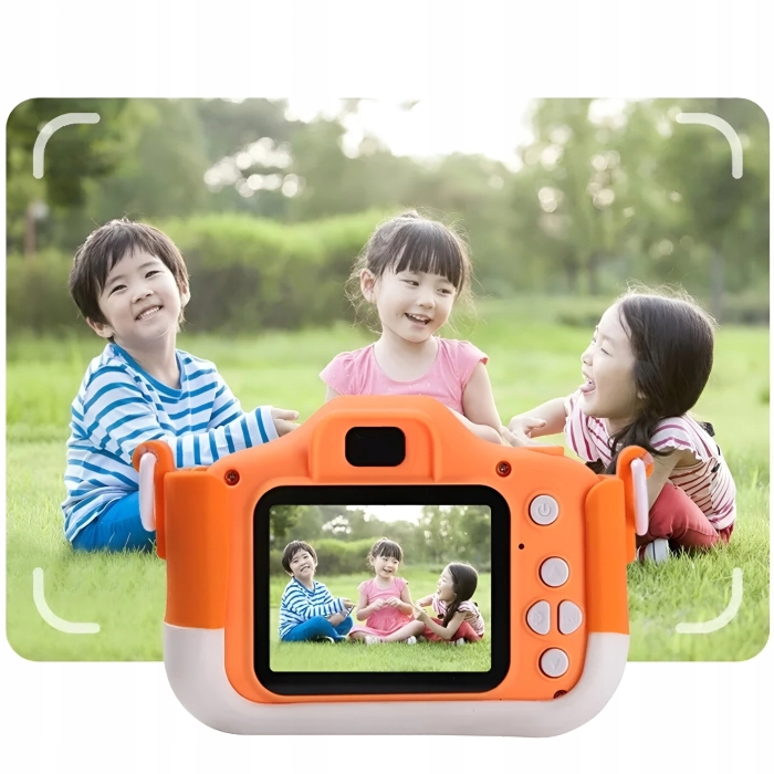 Aparat fotograficzny cyfrowy dla dzieci 40 mpx - Lisek + Karta 32 GB (Rudy)