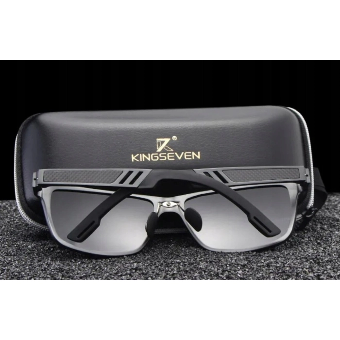 Okulary przeciwsłoneczne męskie Kingseven z polaryzacją UV400 + Etui (Niebieskie)