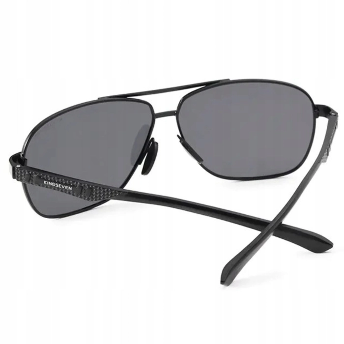 Okulary przeciwsłoneczne męskie Kingseven UV400 z polaryzacją + Etui (Czarne)