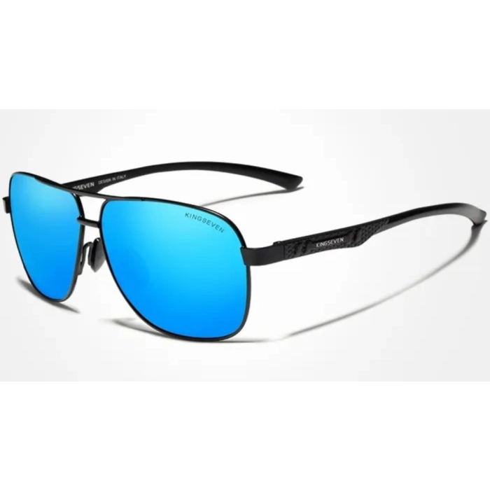 Okulary przeciwsłoneczne męskie Kingseven UV400 z polaryzacją + Etui (Czarne)