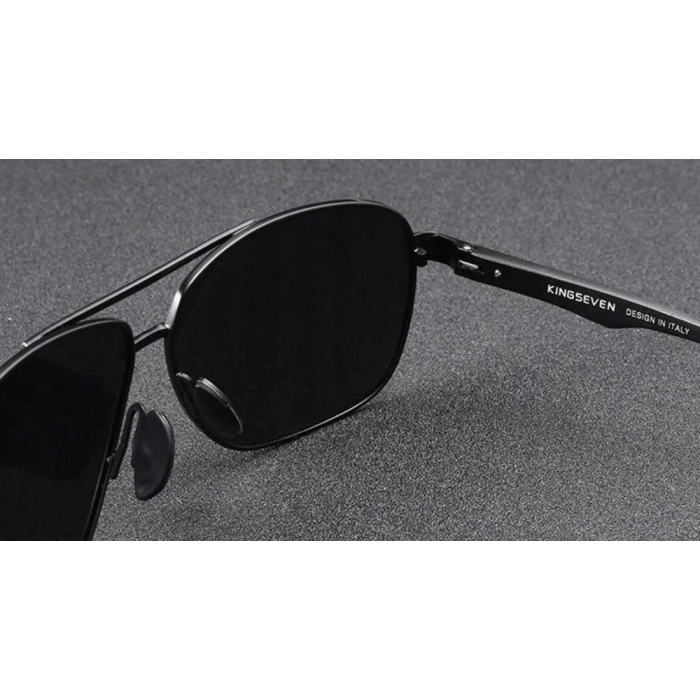 Okulary przeciwsłoneczne męskie Kingseven UV400 z polaryzacją + Etui (Czarne)