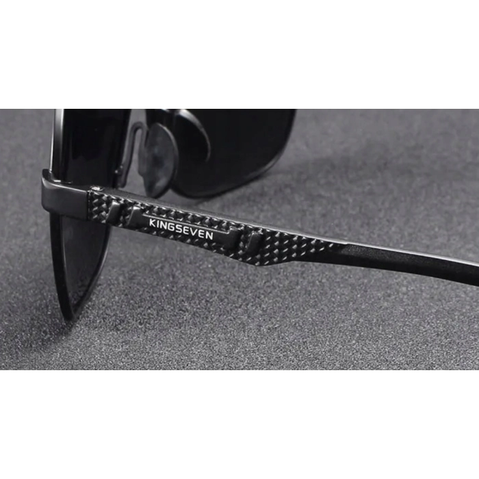 Okulary przeciwsłoneczne męskie Kingseven UV400 z polaryzacją + Etui (Czarne)