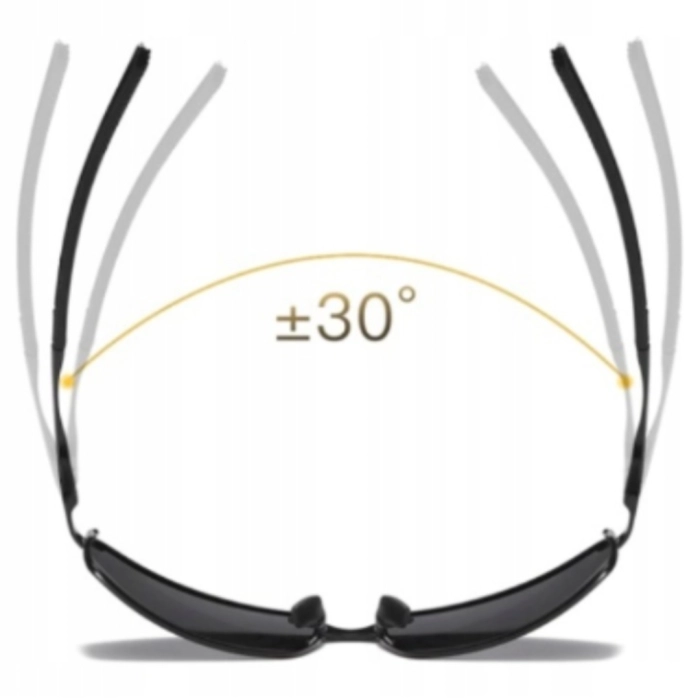 Okulary przeciwsłoneczne męskie Kingseven UV400 z polaryzacją + Etui (Czarne)