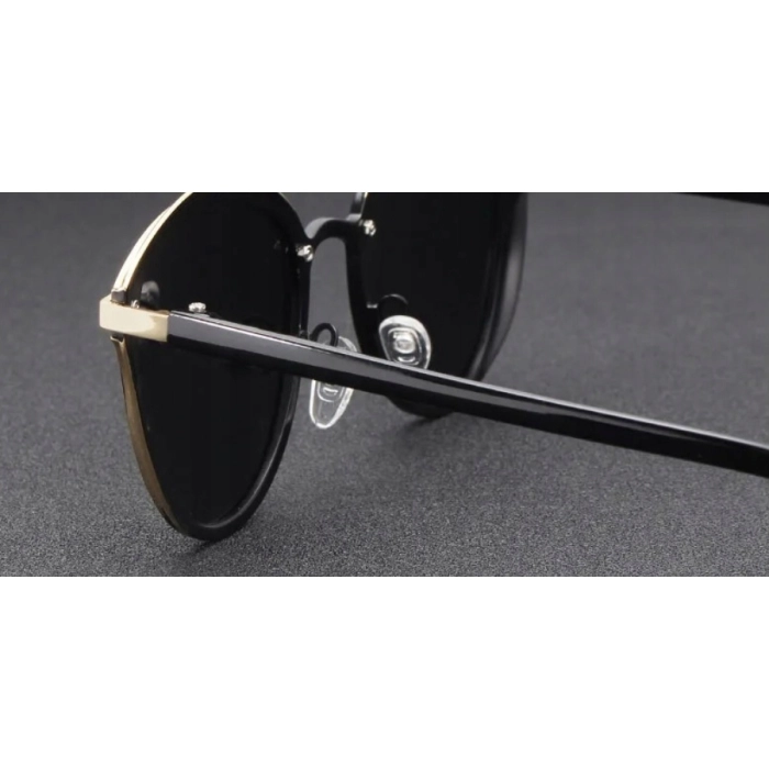 Okulary przeciwsłoneczne damskie kocie Kingseven z polaryzacją (Srebrno-czarne)