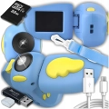 Aparat fotograficzny cyfrowy dla dzieci 40 mpx - Kamera + Karta 32 GB (Niebieski)