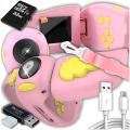 Aparat fotograficzny cyfrowy dla dzieci 40 mpx - Kamera + Karta 32 GB (Różowy)