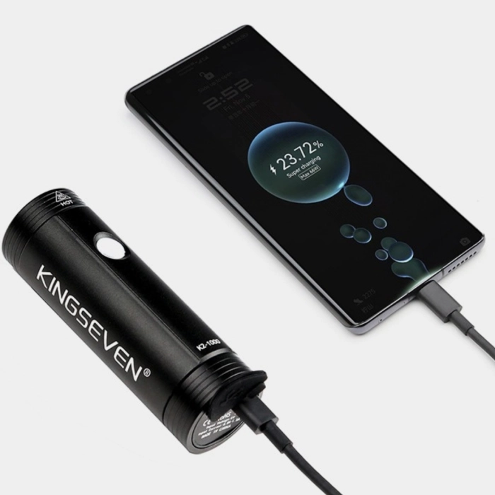 Lampka rowerowa przednia, mocna 1000 Lm 4800 mAh (5 trybów) + Lampka tylna