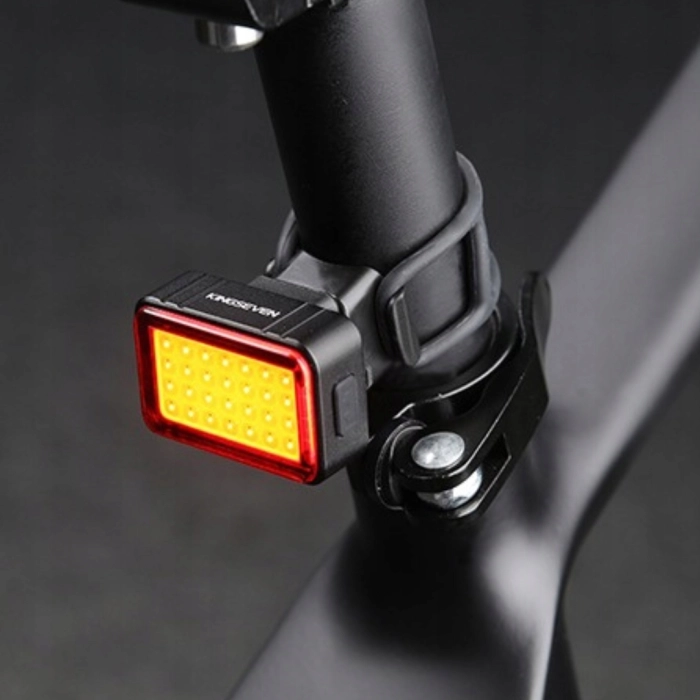 Lampka rowerowa tylna LED 60 Lm - USB, Wodoszczelna (3 tryby)