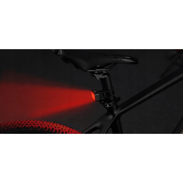 Lampka rowerowa tylna LED 60 Lm - USB, Wodoszczelna (3 tryby)