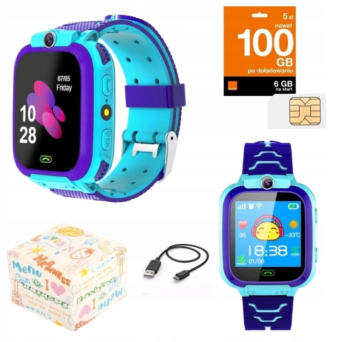Smartwatch dla dzieci Z12 - zegarek dziecięcy z lokalizatorem LBS (Różowy)