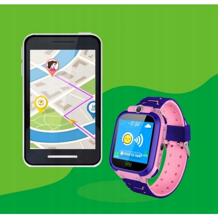 Smartwatch dla dzieci Z12 - zegarek dziecięcy z lokalizatorem LBS (Różowy)