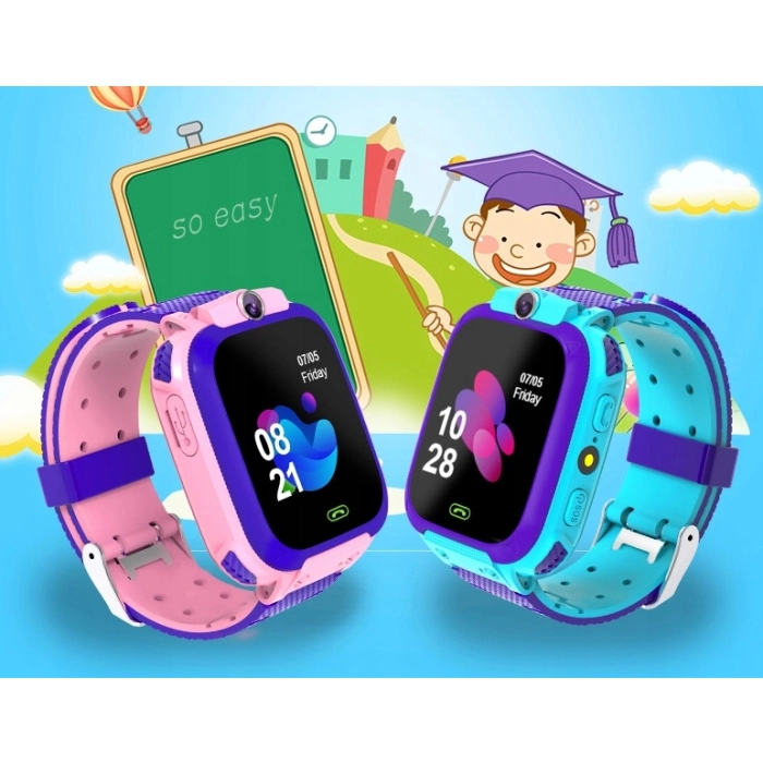 Smartwatch dla dzieci Z12 - zegarek dziecięcy z lokalizatorem LBS (Różowy)