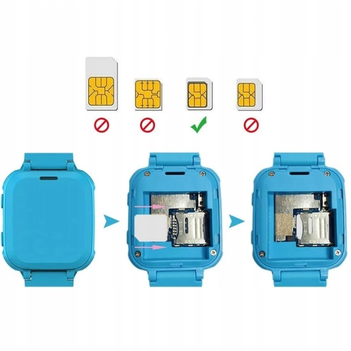 Smartwatch dla dzieci Z12 - zegarek dziecięcy z lokalizatorem LBS (Niebieski)