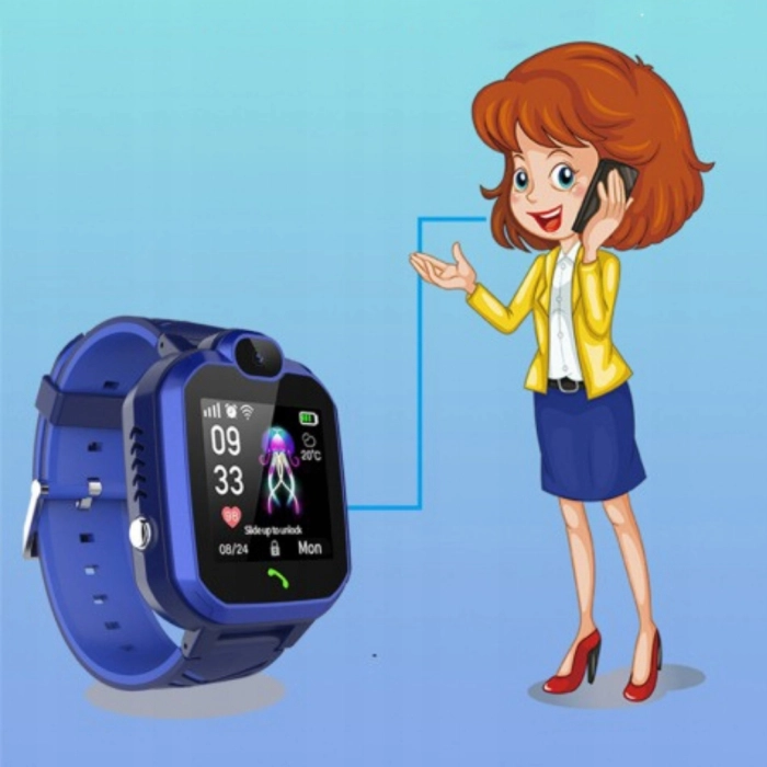 Smartwatch dla dzieci Z1 - zegarek dziecięcy z lokalizatorem LBS (Niebieski)