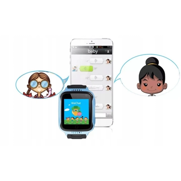 Smartwatch dla dzieci Z900 - zegarek dziecięcy z lokalizatorem GPS + Karta SIM (Niebieski)