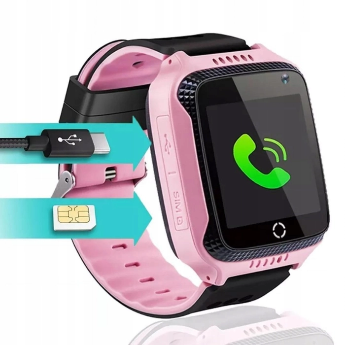 Smartwatch dla dzieci Z900 - zegarek dziecięcy z lokalizatorem GPS + Karta SIM (Różowy)