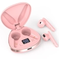 Słuchawki bezprzewodowe douszne z mikrofonem Z19 - sportowe gamingowe Bluetooth + Powerbank (Różowe)