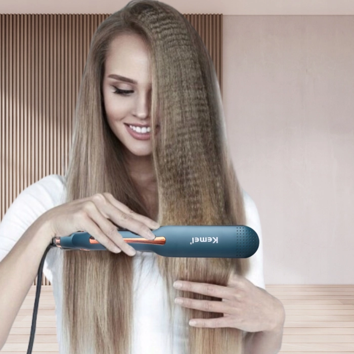 Karbownica do włosów KEMEI - ceramiczna falownica, lokówka