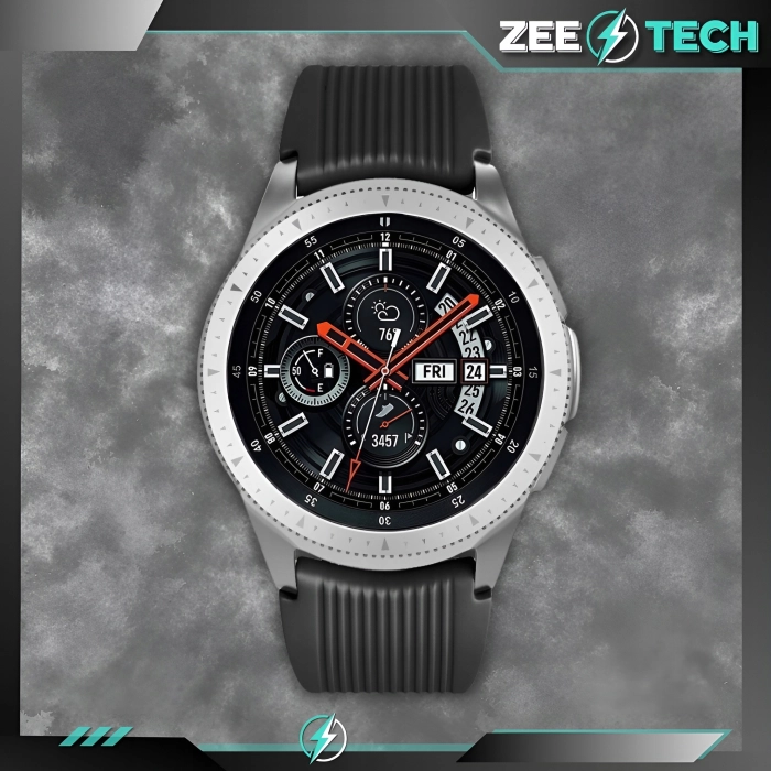 Pasek silikonowy Straight do smartwatcha uniwersalny 22mm + teleskopy (Czarny)