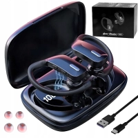 Słuchawki bezprzewodowe douszne z mikrofonem Z17 - sportowe gamingowe Bluetooth + Powerbank