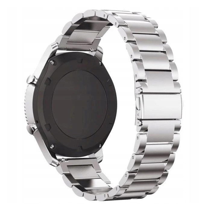 Pasek Bransoleta uniwersalna do smartwatcha 22mm + teleskopy (Srebrna)