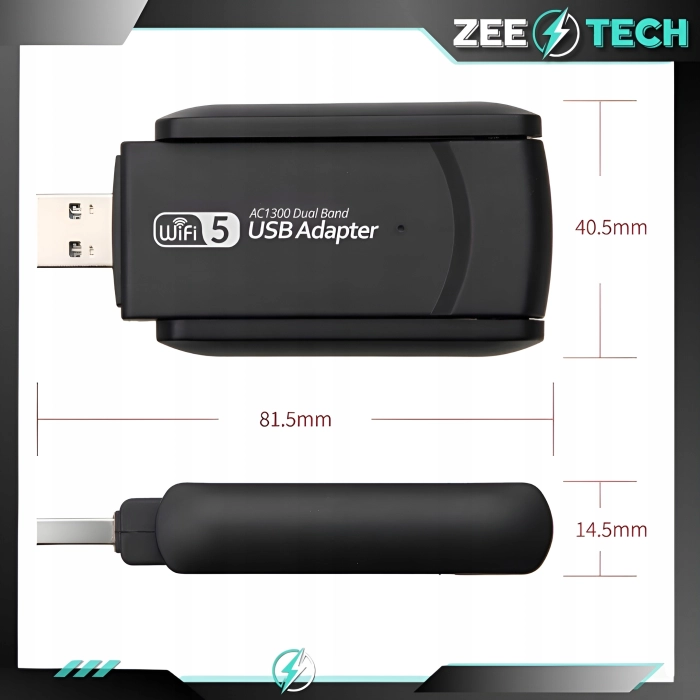 Karta sieciowa WiFi - adapter USB 3.0 1300 mbps 5 GHz 2 tryby