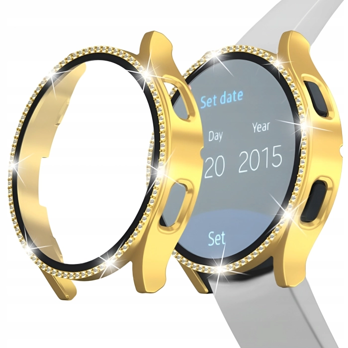 Etui + szkło do Samsung Galaxy Watch 4/5 40mm - Odporny case 2w1 (Złote)