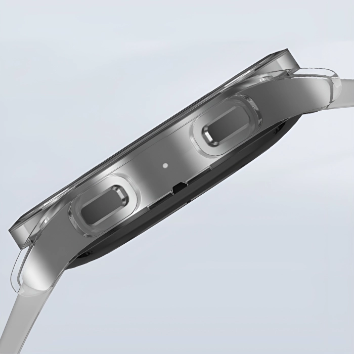 Etui + szkło do Samsung Galaxy Watch 4/5 44mm - Odporny case 2w1 (Srebrne)