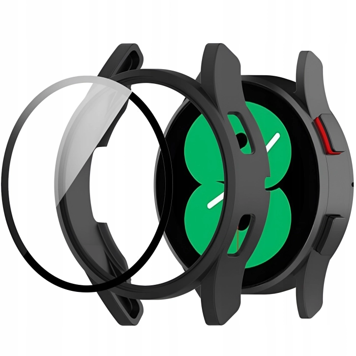 Etui + szkło do Samsung Galaxy Watch 4/5 44mm - Odporny case 2w1 (Różowe)