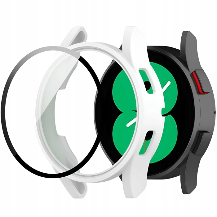 Etui + szkło do Samsung Galaxy Watch 4/5 44mm - Odporny case 2w1 (Różowe)