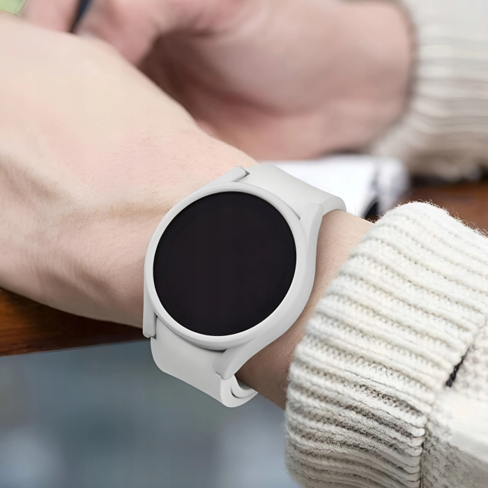 Etui + szkło do Samsung Galaxy Watch 4/5 44mm - Odporny case 2w1 (Białe)