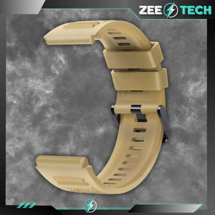 Pasek silikonowy do smartwatcha uniwersalny 22mm + teleskopy (Beżowy)