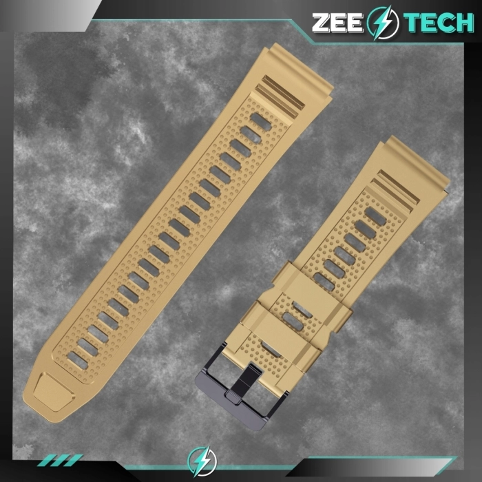 Pasek silikonowy do smartwatcha uniwersalny 22mm + teleskopy (Beżowy)