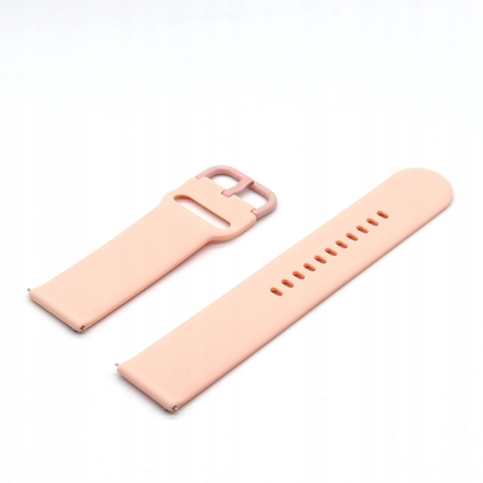 Pasek silikonowy YK do smartwatcha uniwersalny 20mm + teleskopy (Różowy)