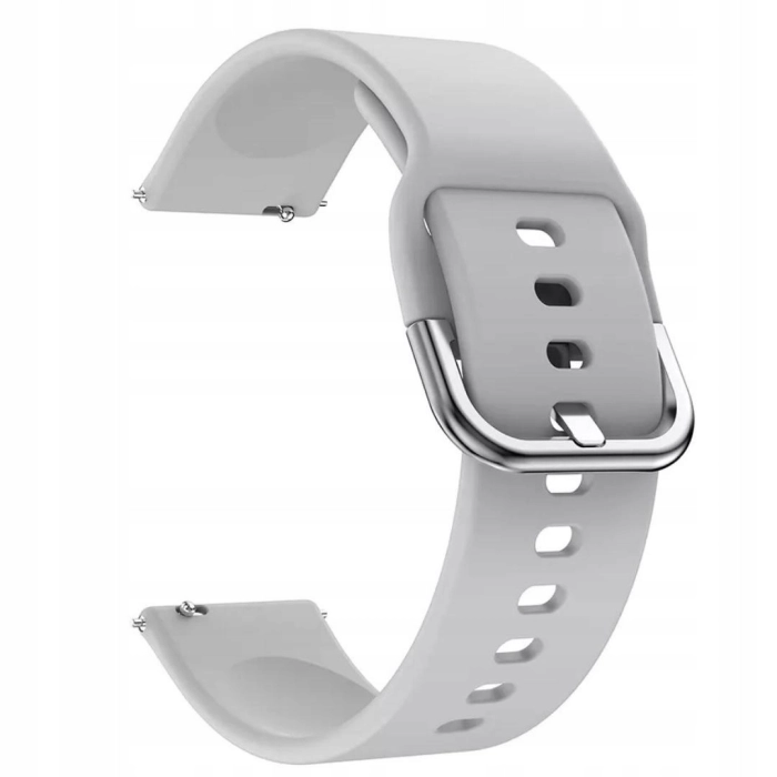 Pasek silikonowy YK do smartwatcha uniwersalny 22mm + teleskopy (Szary)