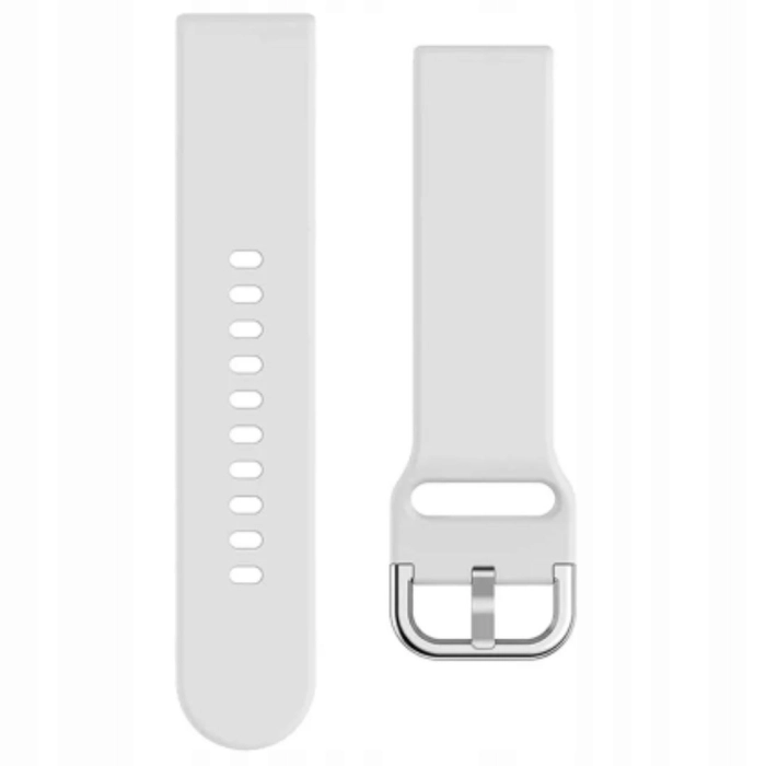 Pasek silikonowy YK do smartwatcha uniwersalny 22mm + teleskopy (Biały)