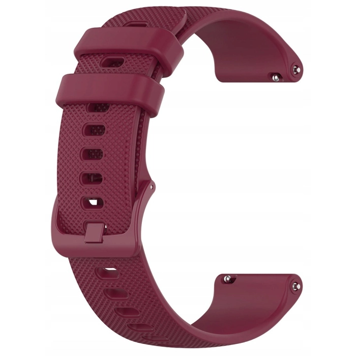 Pasek silikonowy Spot do smartwatcha uniwersalny 18mm + teleskopy (Bordowy)