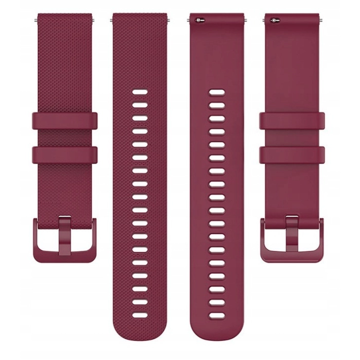 Pasek silikonowy Spot do smartwatcha uniwersalny 18mm + teleskopy (Bordowy)