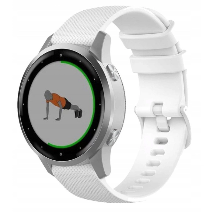 Pasek silikonowy Spot do smartwatcha uniwersalny 20mm + teleskopy (Biały)