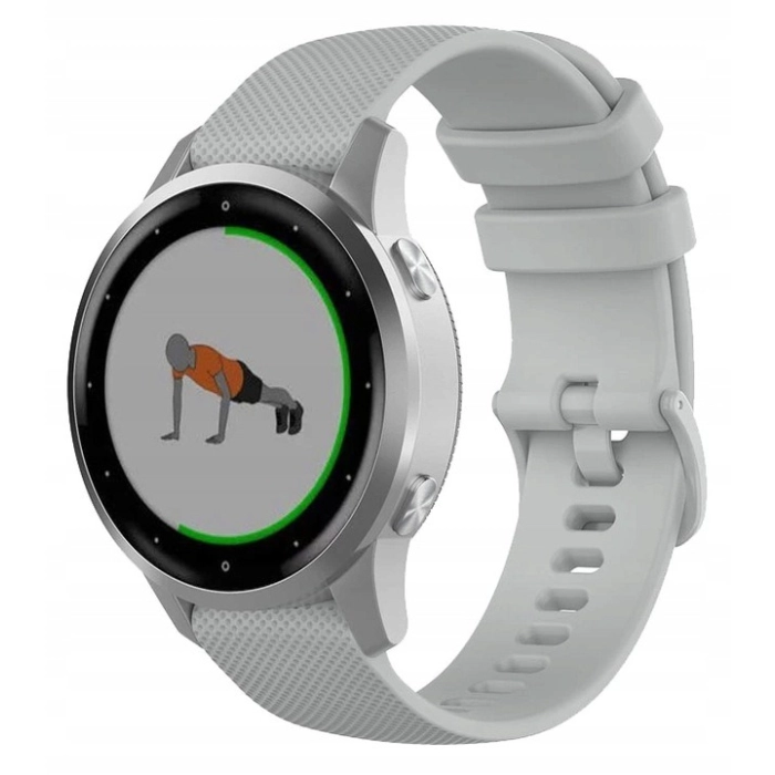 Pasek silikonowy Spot do smartwatcha uniwersalny 20mm + teleskopy (Szary)