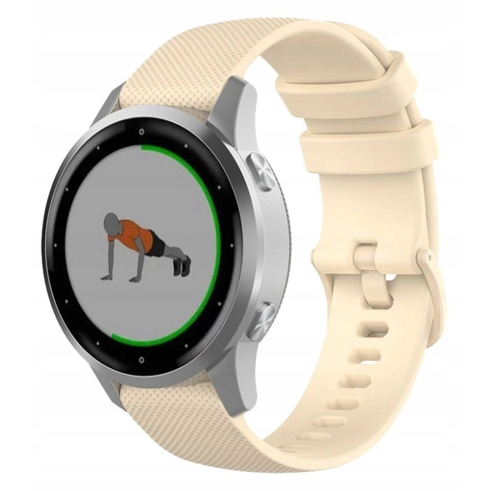 Pasek silikonowy Spot do smartwatcha uniwersalny 20mm + teleskopy (Beżowy)