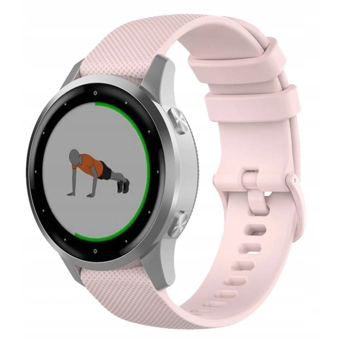 Pasek silikonowy Spot do smartwatcha uniwersalny 20mm + teleskopy (Różowy)