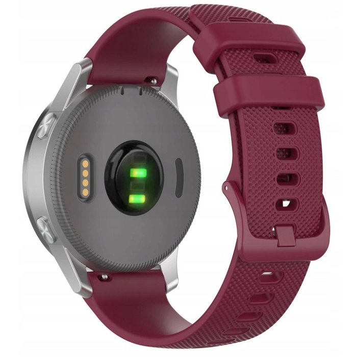 Pasek silikonowy Spot do smartwatcha uniwersalny 22mm + teleskopy (Bordowy)