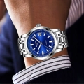 Zegarek automatyczny mechaniczny Kinyued - luksusowy z bransoletą + Pudełko (Srebrno-niebieski)