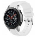 Pasek silikonowy Straight do smartwatcha uniwersalny 22mm + teleskopy (Biały)