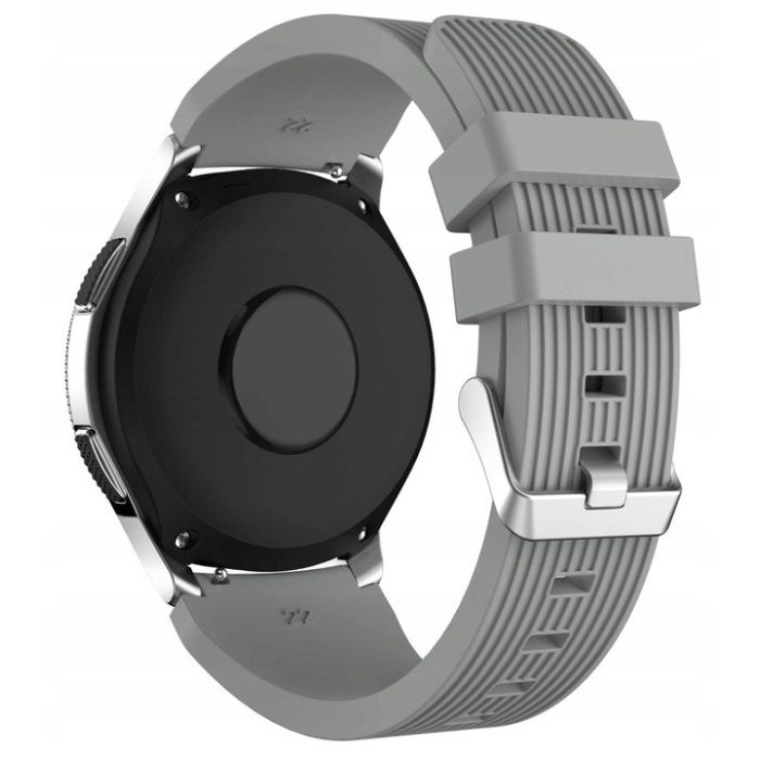 Pasek silikonowy Straight do smartwatcha uniwersalny 22mm + teleskopy (Szary)