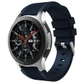 Pasek silikonowy Straight do smartwatcha uniwersalny 22mm + teleskopy (Granatowy)