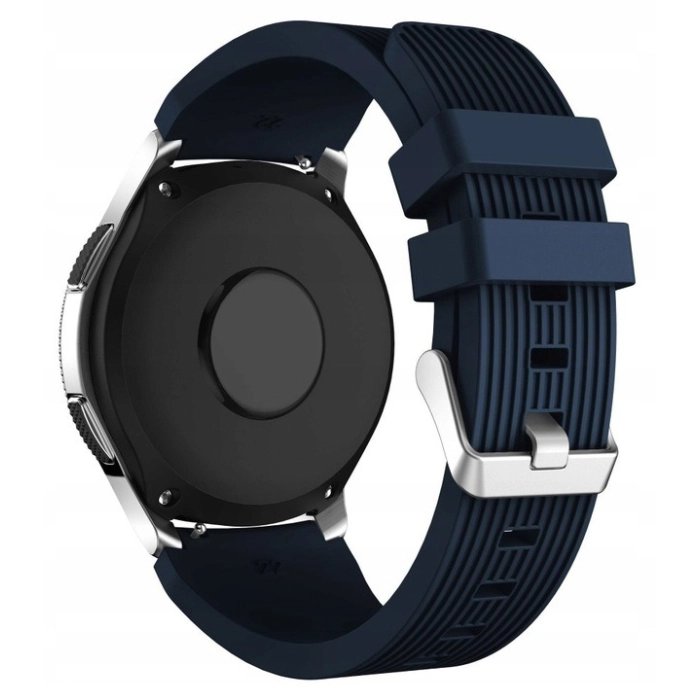 Pasek silikonowy Straight do smartwatcha uniwersalny 22mm + teleskopy (Granatowy)